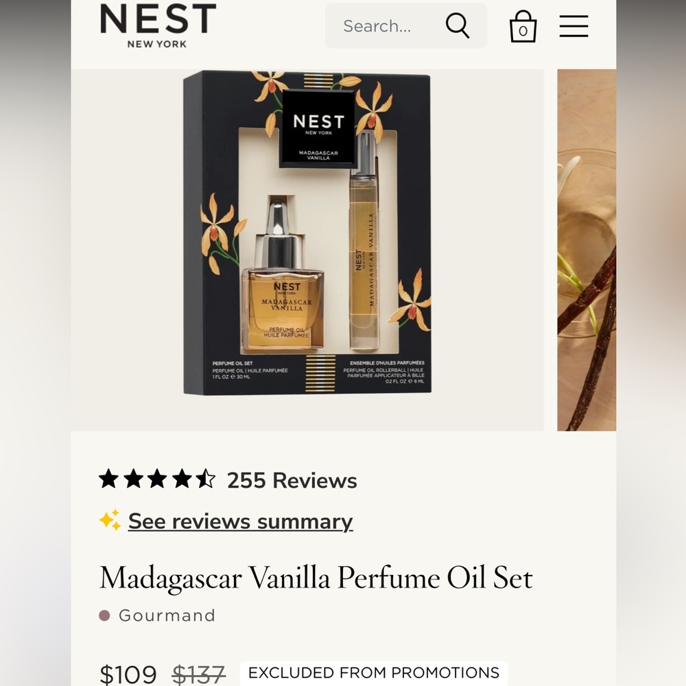 NEST Fragrances Madagascar Vanilla fragrance Oil Set - Picture 12 of 12